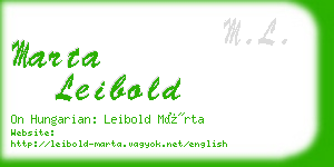 marta leibold business card